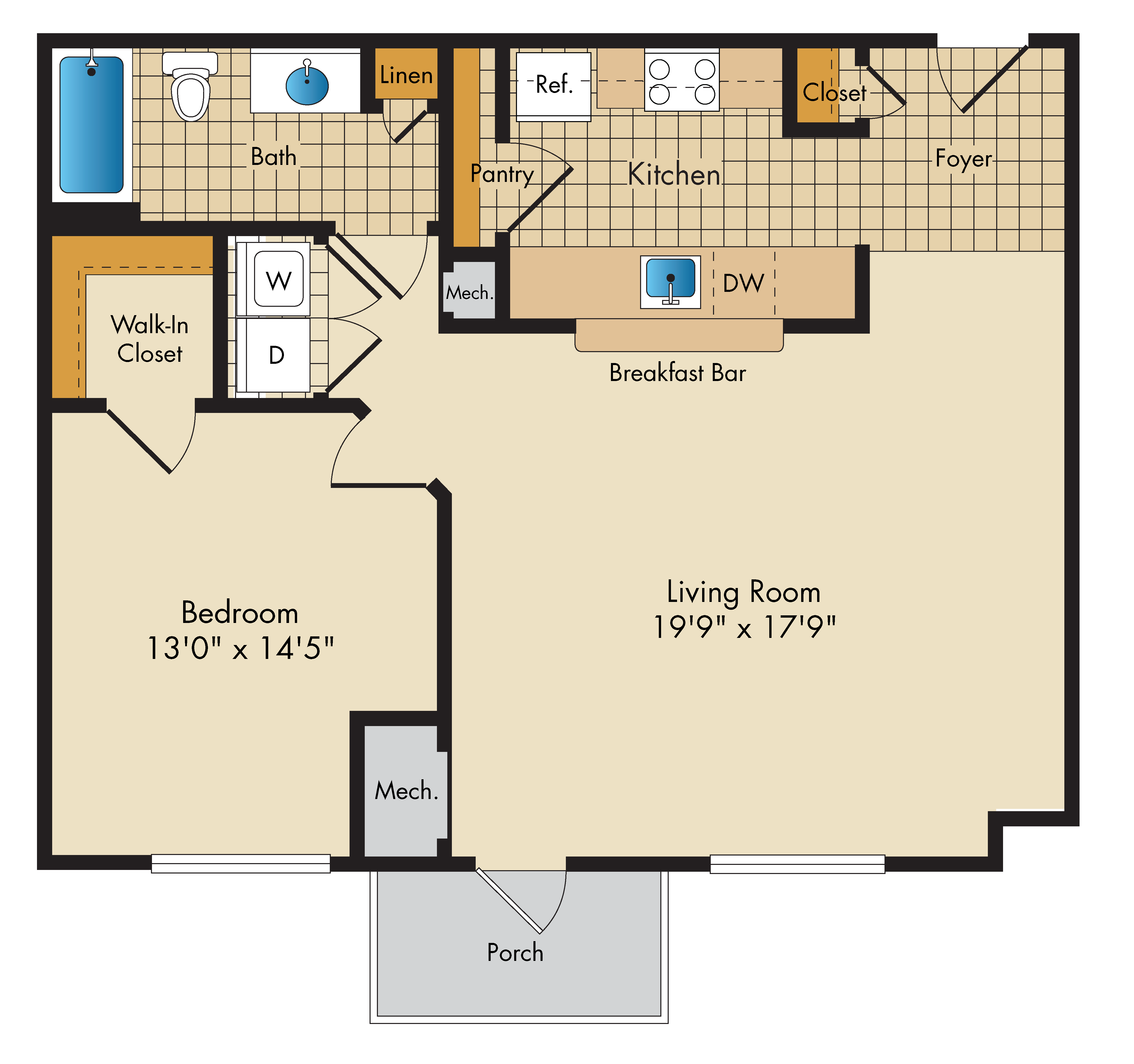 Apartment 164 floorplan